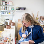 Kerstin Gren in her studio 2018